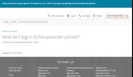 
							         How do I log in to the provider portal | Michigan Health Insurance | HAP								  
							    