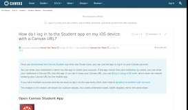 
							         How do I log in to the Student app on my iOS de... | Canvas ...								  
							    
