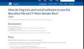
							         How do I log into and install software to use the NovaStar ... - Daktronics								  
							    