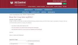 
							         How Do I Log Into myEOL? - North Carolina Central University								  
							    