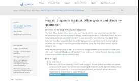 
							         How do I log on to the Back Office system and check my ...								  
							    