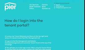 
							         How do I login into the tenant portal? - Pier Management								  
							    