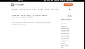 
							         How do I login to my Customer Portal - personalVPN.com								  
							    