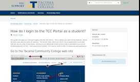 
							         How do I login to the TCC Portal as a student? - TeamDynamix								  
							    