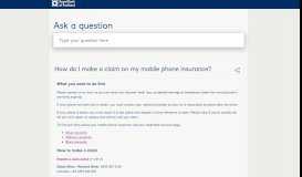 
							         How do I make a claim on my mobile phone insurance ...								  
							    