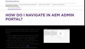 
							         How do I navigate in AEM admin portal? - Arts & Science - NYU								  
							    