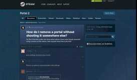 
							         How do I remove a portal without shooting it somewhere else? :: Portal ...								  
							    
