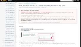 
							         How do I remove an old Blackboard course from my list? - Find Help ...								  
							    