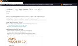 
							         How do I reset a password for an agent? - HappyFox Support								  
							    