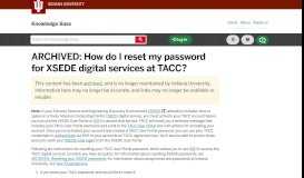 
							         How do I reset my password for XSEDE digital services at TACC?								  
							    