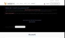 
							         How do I reset my password? - GOOSE VPN service								  
							    