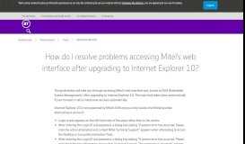 
							         How do I resolve problems accessing Mitel's web interface after ...								  
							    