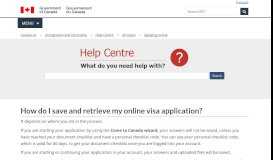 
							         How do I save and retrieve my online visa application?								  
							    