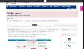 
							         How do I set up an e-learning (e-LfH) account using OpenAthens ...								  
							    