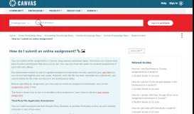 
							         How do I submit an online assignment? | Canvas LMS Community								  
							    