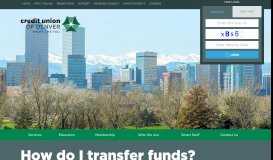 
							         How do I transfer funds? | Credit Union of Denver Checking and Savings								  
							    