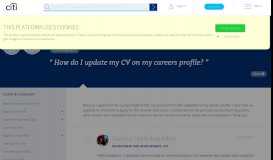 
							         How do I update my CV on my careers profile? | Citi Graduate ...								  
							    