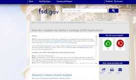 
							         How do I update my SAM registration? - Federal Service Desk								  
							    