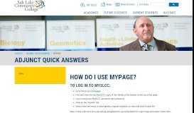 
							         How do I use MyPage? | SLCC								  
							    