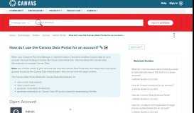 
							         How do I use the Canvas Data Portal for an acco... | Canvas LMS ...								  
							    