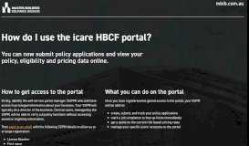 
							         How do I use the icare HBCF portal?								  
							    