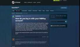 
							         How do you log in with your WBPlay account? :: Gauntlet ...								  
							    