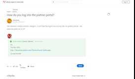 
							         How do you log into the partner portal? | Adobe Community - Adobe ...								  
							    