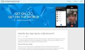 
							         How Do You Sign Up for a QQ Account? | QQ International								  
							    