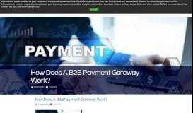 
							         How Does A B2B Payment Gateway Work? - BillingTree								  
							    