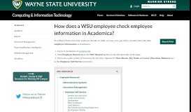 
							         How does a WSU employee check employee information in ...								  
							    