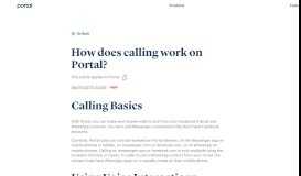 
							         How does calling work on Portal? - Facebook Portal								  
							    