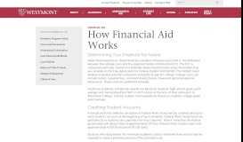 
							         How Financial Aid Works | Westmont College								  
							    