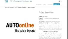 
							         How FIS assisted Auto Online with a B2B vehicle portal - FIS UK								  
							    