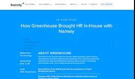 
							         How Greenhouse Brought HR In-House with Namely | Namely								  
							    