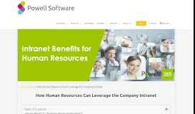 
							         How Human Resources Can Leverage the Company Intranet								  
							    