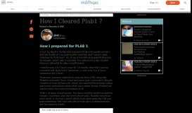 
							         How I Cleared Plab1 ? | HubPages								  
							    
