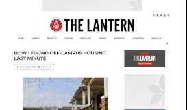 
							         How I found off-campus housing last minute - The Lantern								  
							    