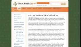 
							         How I was changed by my Spring Break Trip — Auburn Gresham Portal								  
							    