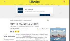 
							         How Is 192.168.1.2 Used? - Lifewire								  
							    