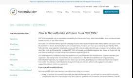 
							         How is NationBuilder different from NGP VAN?								  
							    