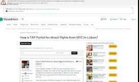 
							         How is TAP Portal for direct flights from NYC to Lisbon? - Lisbon ...								  
							    