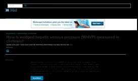 
							         How is wedged hepatic venous pressure (WHVP) measured in ...								  
							    