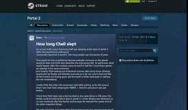 
							         How long Chell slept :: Portal 2 General Discussions - Steam Community								  
							    