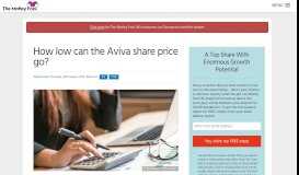 
							         How low can the Aviva share price go? | The Motley Fool UK								  
							    