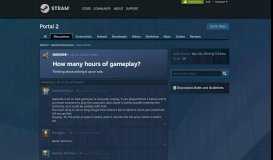 
							         How many hours of gameplay? :: Portal 2 General Discussions								  
							    
