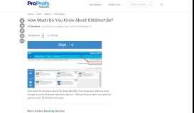 
							         How Much Do You Know About Citidirect Be? - ProProfs Quiz								  
							    