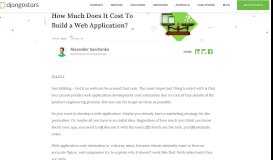 
							         How Much Does It Cost To Build a Web Application? - Django Stars								  
							    