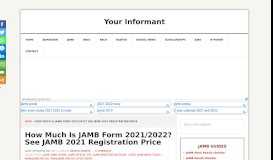 
							         How Much Is JAMB Form 2019? See JAMB 2019/2020 Registration ...								  
							    