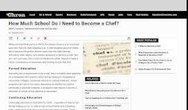 
							         How Much School Do I Need to Become a Chef? | Chron.com								  
							    