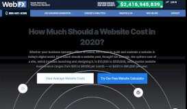 
							         How Much Should a Website Cost? (The Official 2019 Guide) - WebFX								  
							    